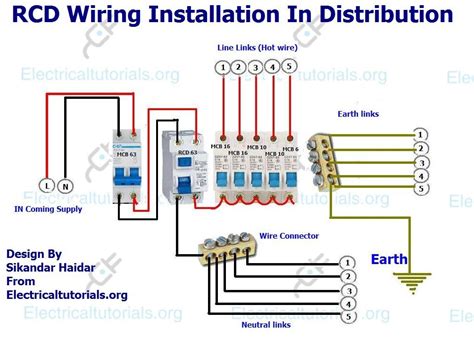 single phase rcd wiring diagram